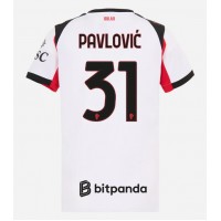 AC Milan Strahinja Pavlovic #31 Udebanetrøje Dame 2025-26 Kortærmet
